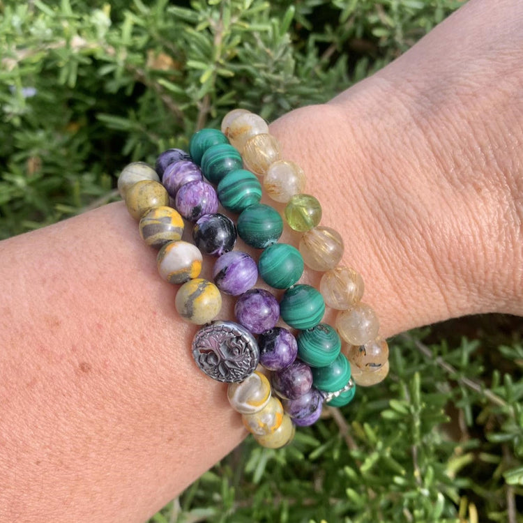Healing crystal bracelets luxe stones
