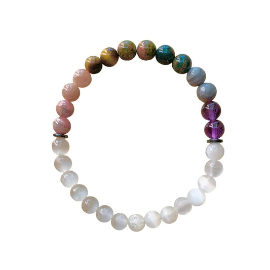 Chakra Stones Bracelet Selenite 6 mm Alchemy