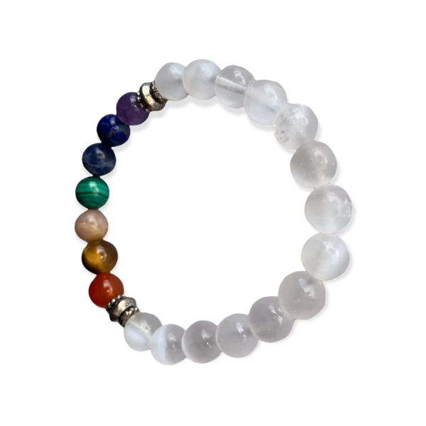 Chakra Stones Bracelet Selenite 8 mm