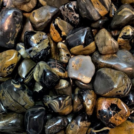 Crystal Advent Calendar 12 Days of Christmas Black Onyx Tumbled Stones