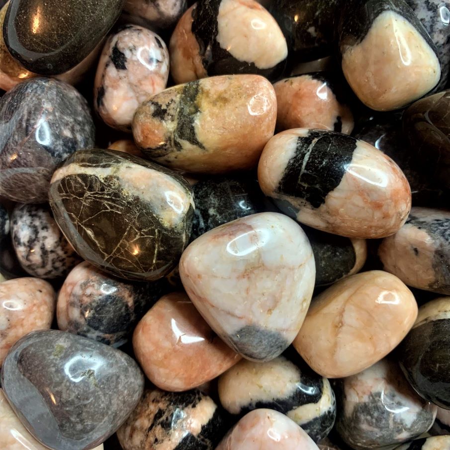 Crystal Advent Calendar Pink Zebra Jasper Tumbled Stones
