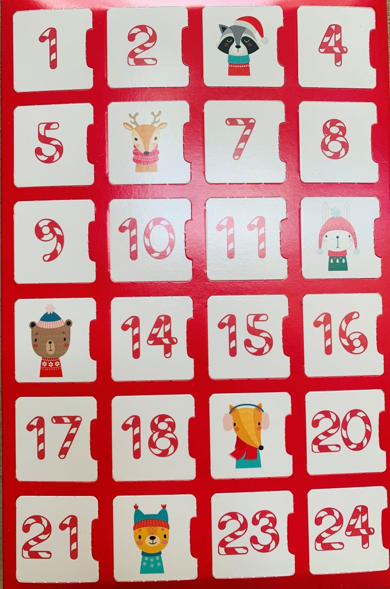 Crystal Advent Calendar Red Calendar Box
