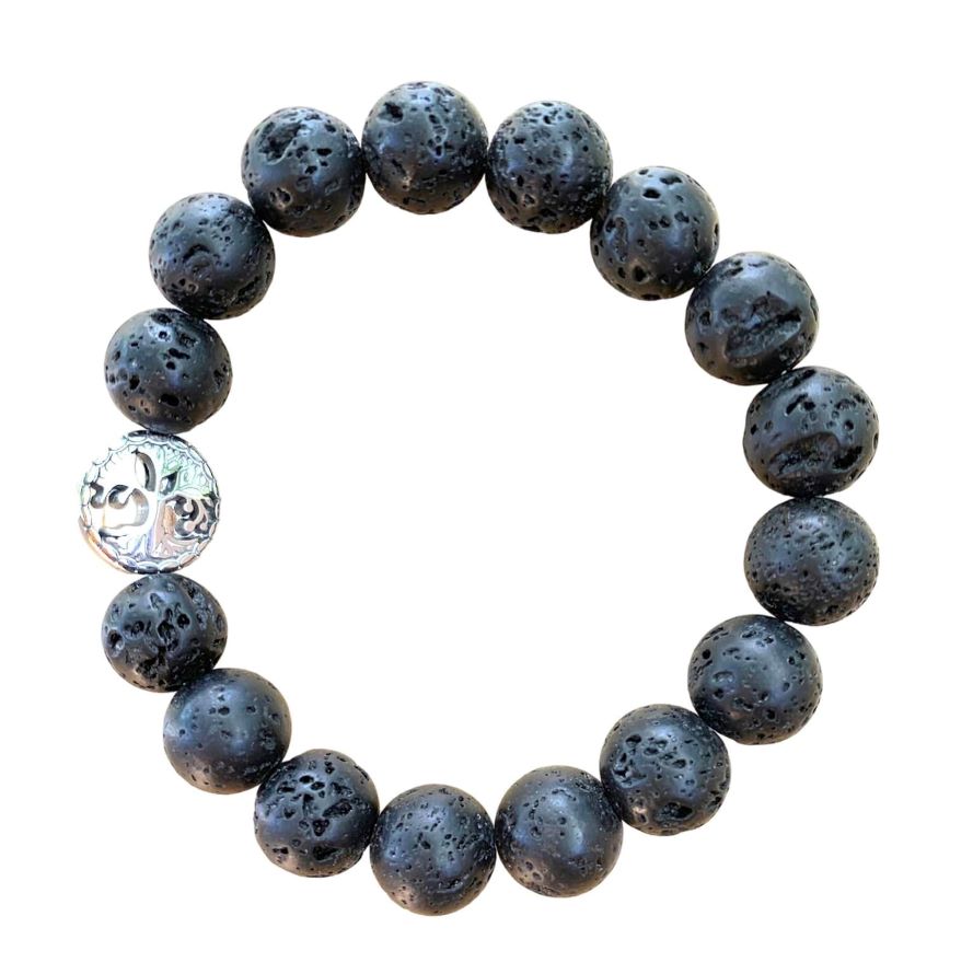 Healing Crystal Bracelets Black Lava 10 mm