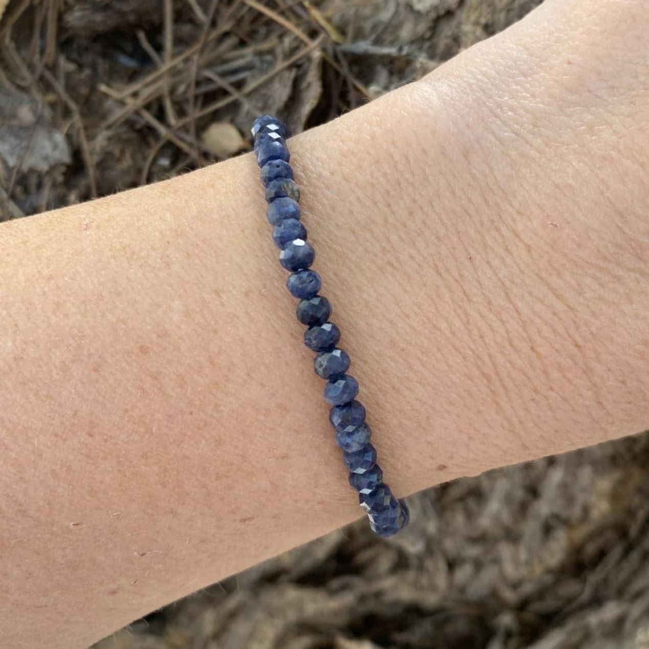 stackable dainty sapphire bracelet