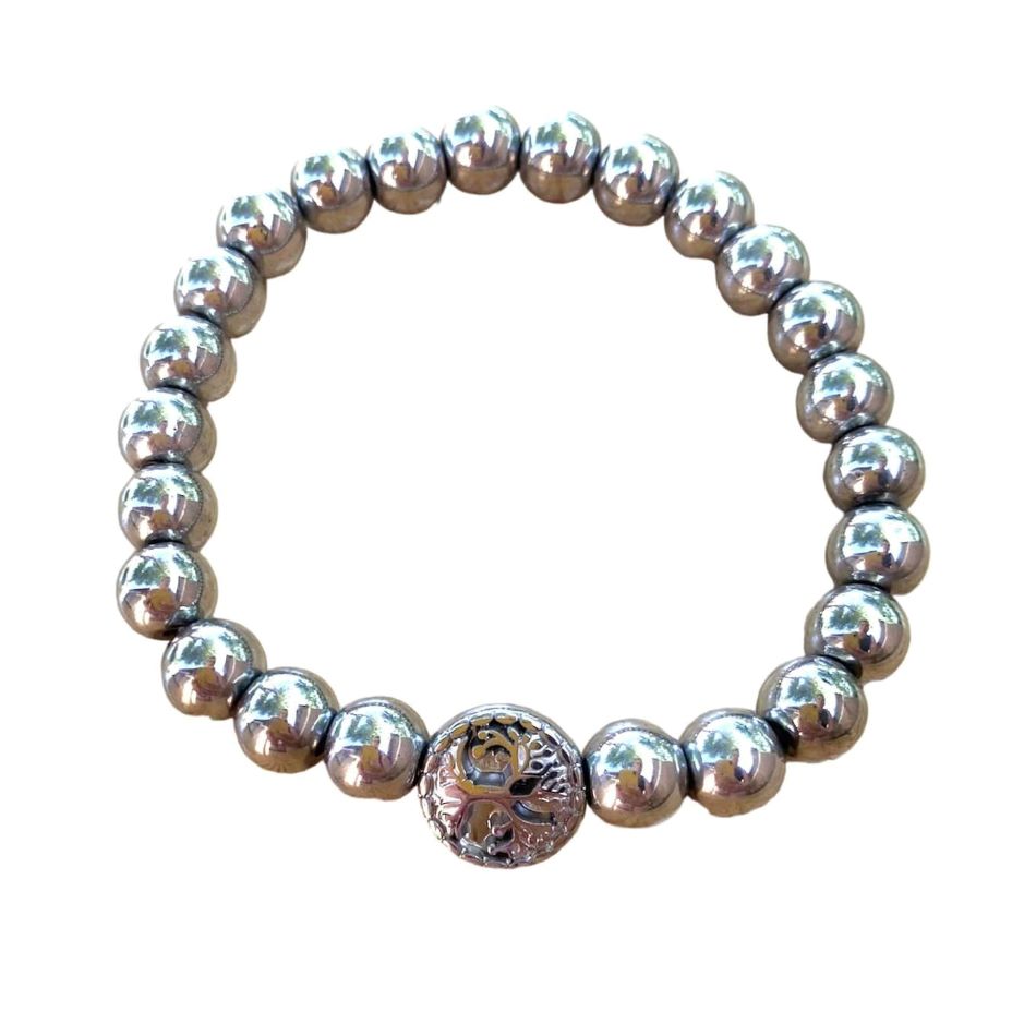 Healing Crystal Bracelets Round Plated 8 mm