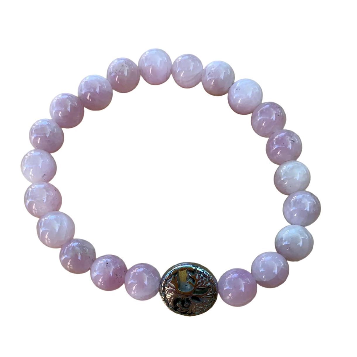 Healing Crystal Bracelets Kunzite (Brazil) 8mm Round Beads