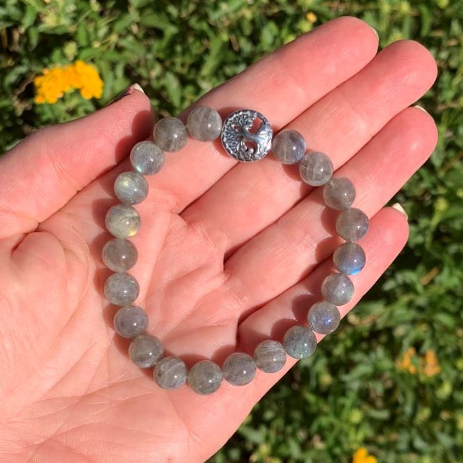 Healing Crystal Bracelets Labradorite in the Sun