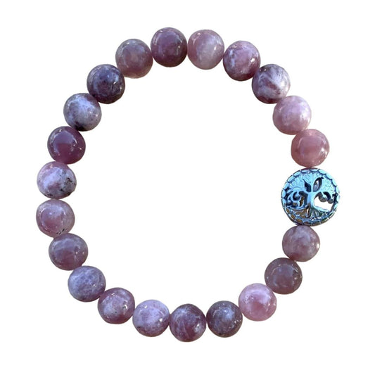 Healing Crystal Bracelets Lepidolite 8mm Round