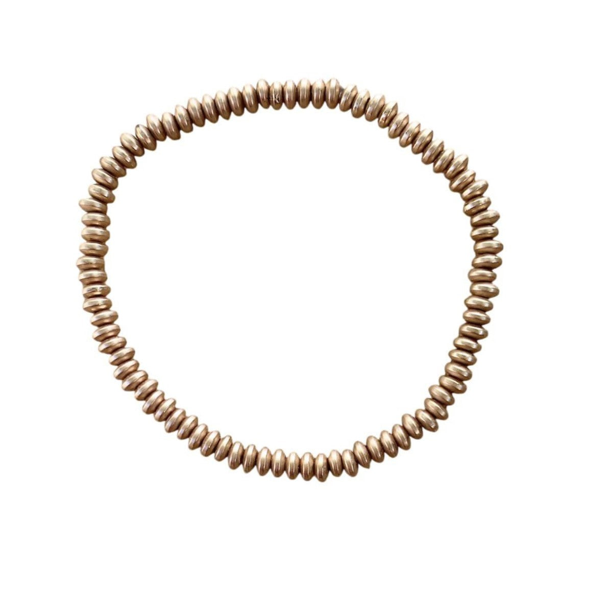 Hematite Bracelet 4 mm Matte Rondelle Beads 4mm – Grounding Energy and Minimalist Elegance