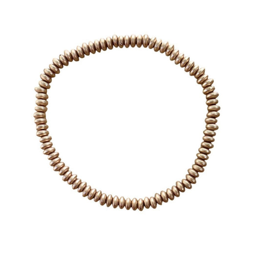 Hematite Bracelet 4 mm Matte Rondelle Beads 4mm  – Grounding Energy and Minimalist Elegance