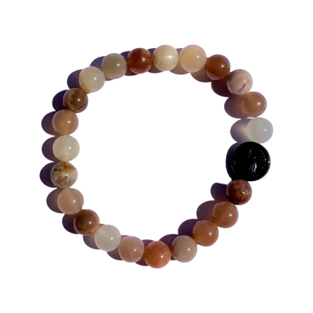 Healing Crystal Bracelets Moonstone 8mm Round