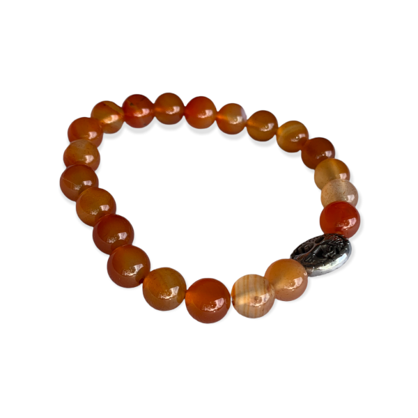Healing Crystal Bracelets Orange Carnelian 8mm
