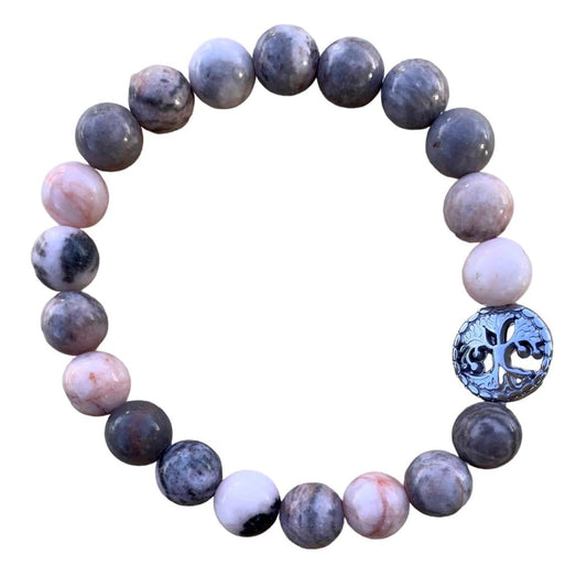 Healing Crystal Bracelets Pink Zebra Jasper 8mm