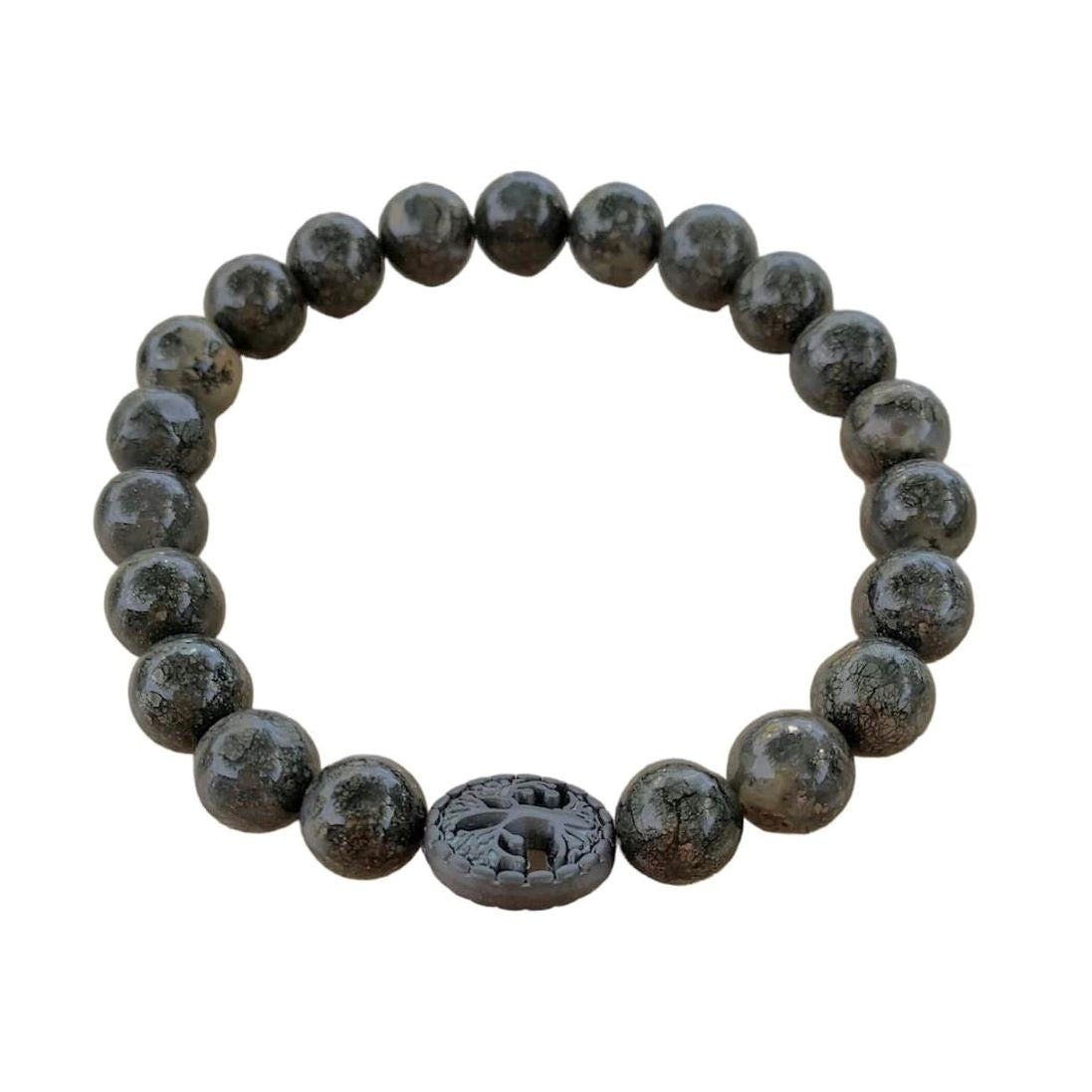 Healing Crystal Bracelets Pyrite in Quartz 8 mm
