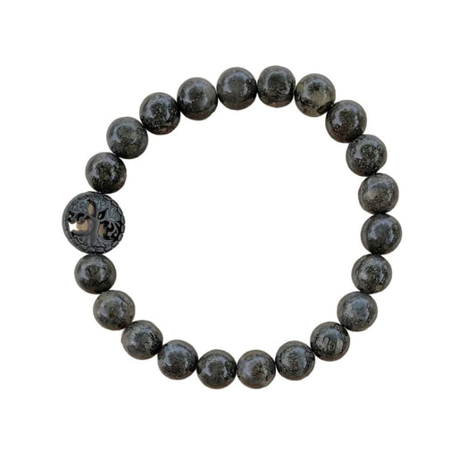Healing Crystal Bracelets Pyrite in Quartz 8mm Round Beads