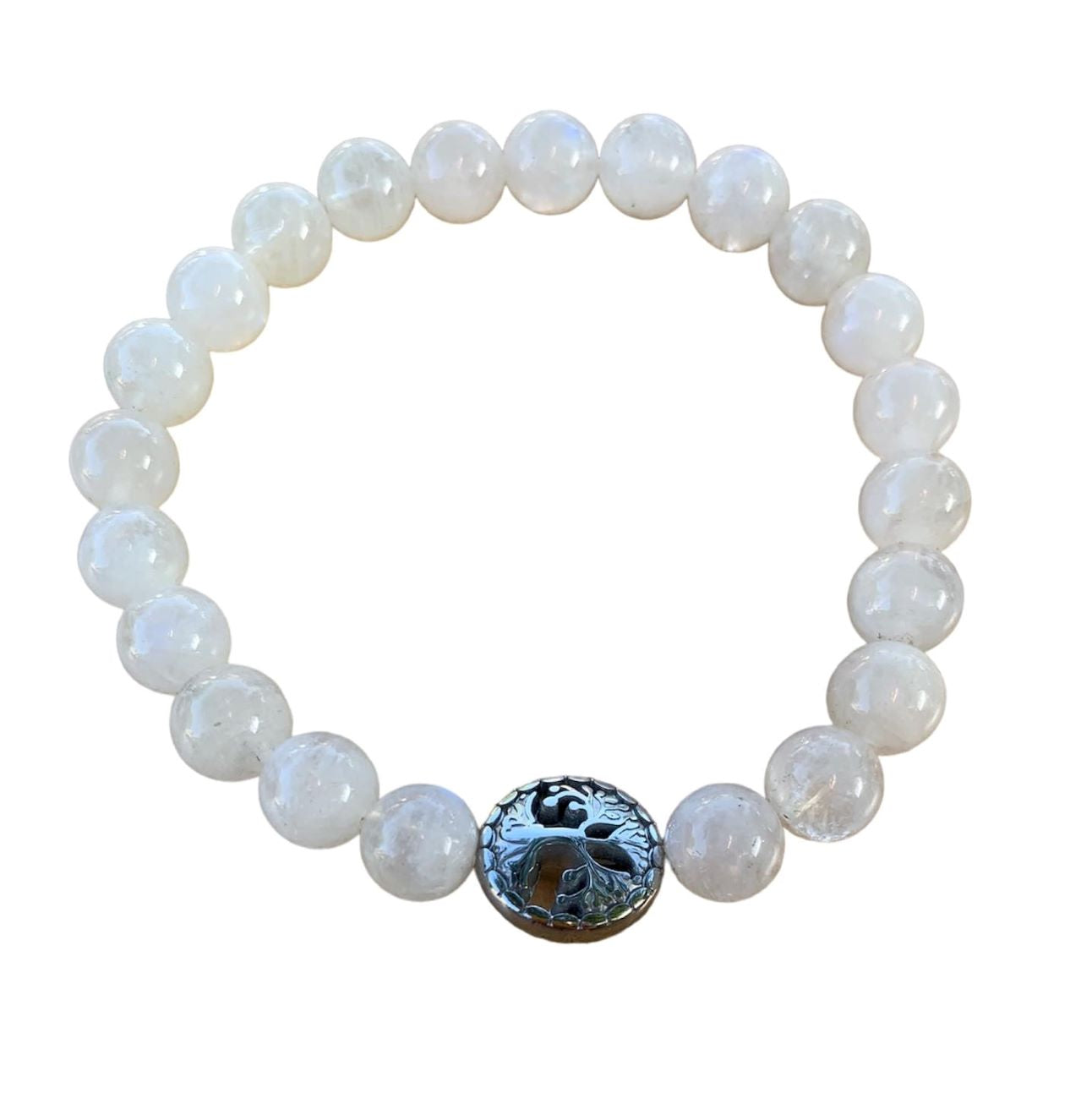 Healing Crystal Bracelets Rainbow Moonstone 8 mm Round Beads