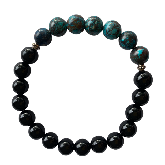 Healing Crystal Bracelets Shattuckite and Onyx