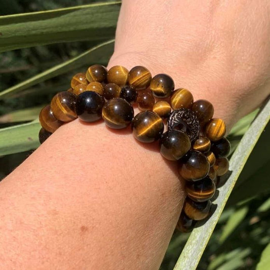 Healing Crystal Bracelets Tiger Eye Trio of Bracelets