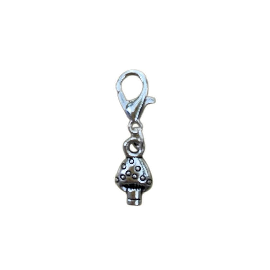 Mushroom Charm representing growth and transformation, for metaphysical necklaces and healing crystal bracelets.