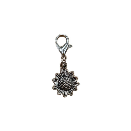 Sunflower Charm symbolizing joy, growth, and positivity, for boho necklaces and intention crystal bracelets.