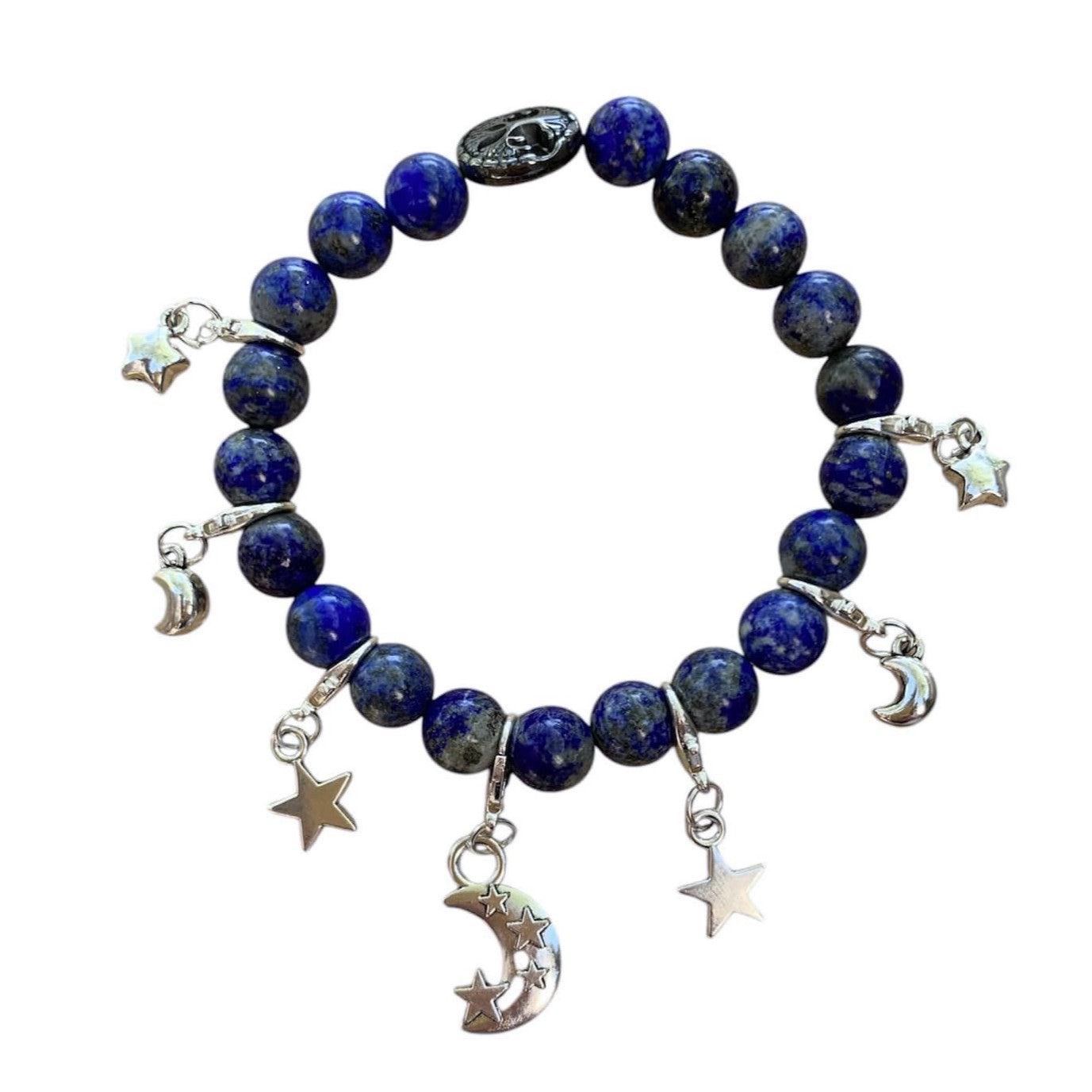 Celestial Charms - Moon with Stars 3D Charm