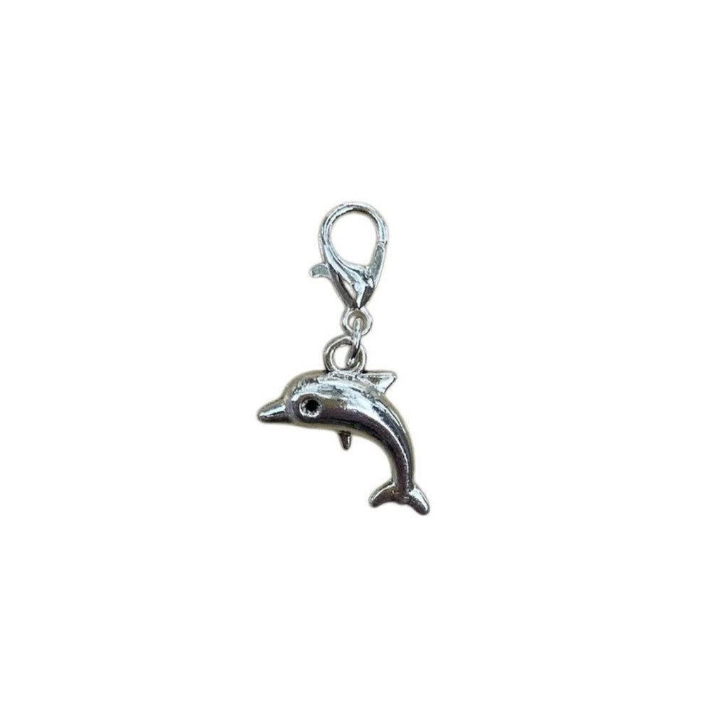 Dolphin Animal Guide Charm symbolizing joy, intuition, and harmony, for boho necklaces and healing crystal bracelets.