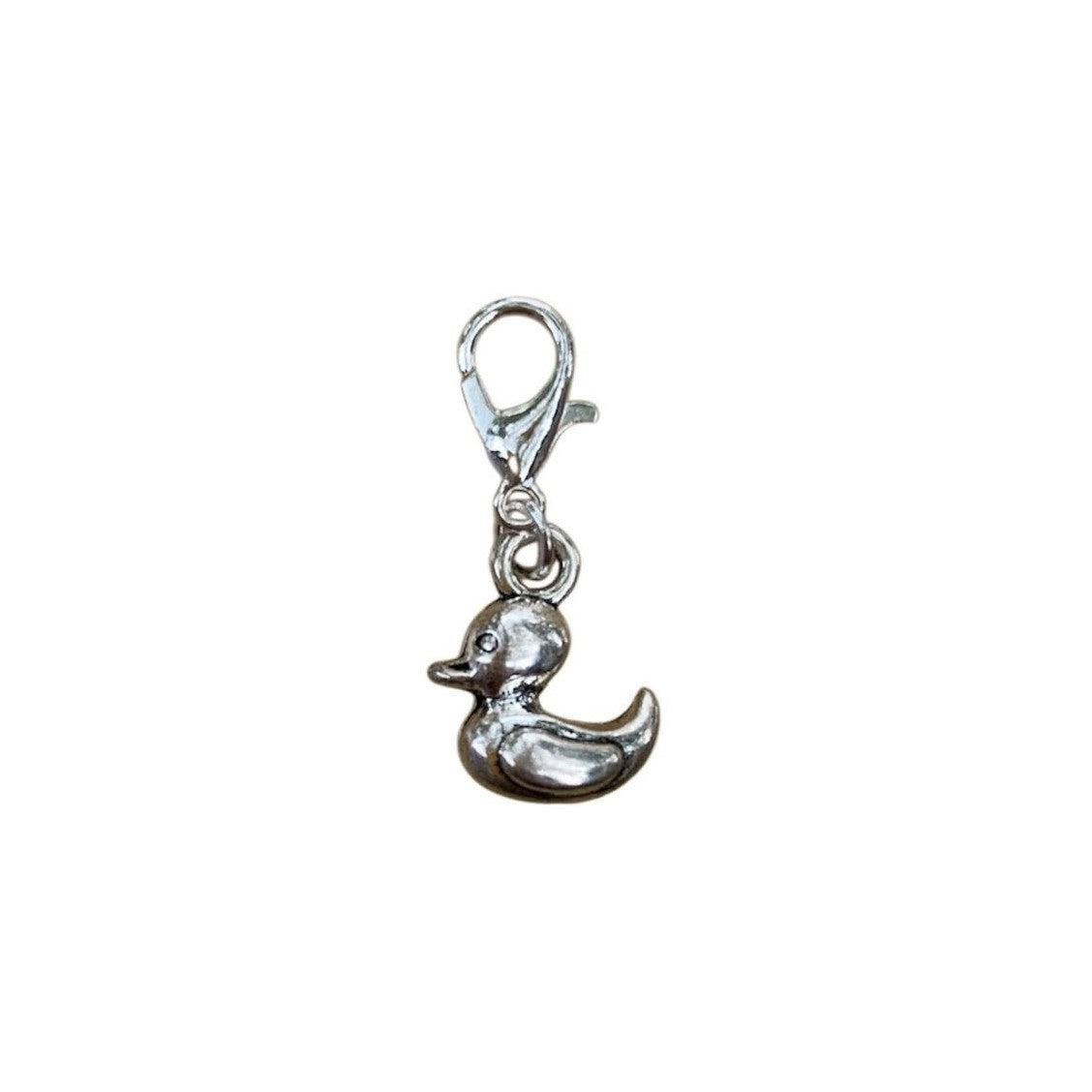 Duck Animal Guide Charm symbolizing playfulness, adaptability, and emotional comfort, for spiritual necklaces and intention crystal bracelets.