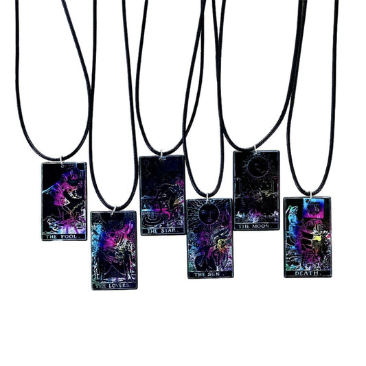 Tarot Card Necklaces - Rainbow