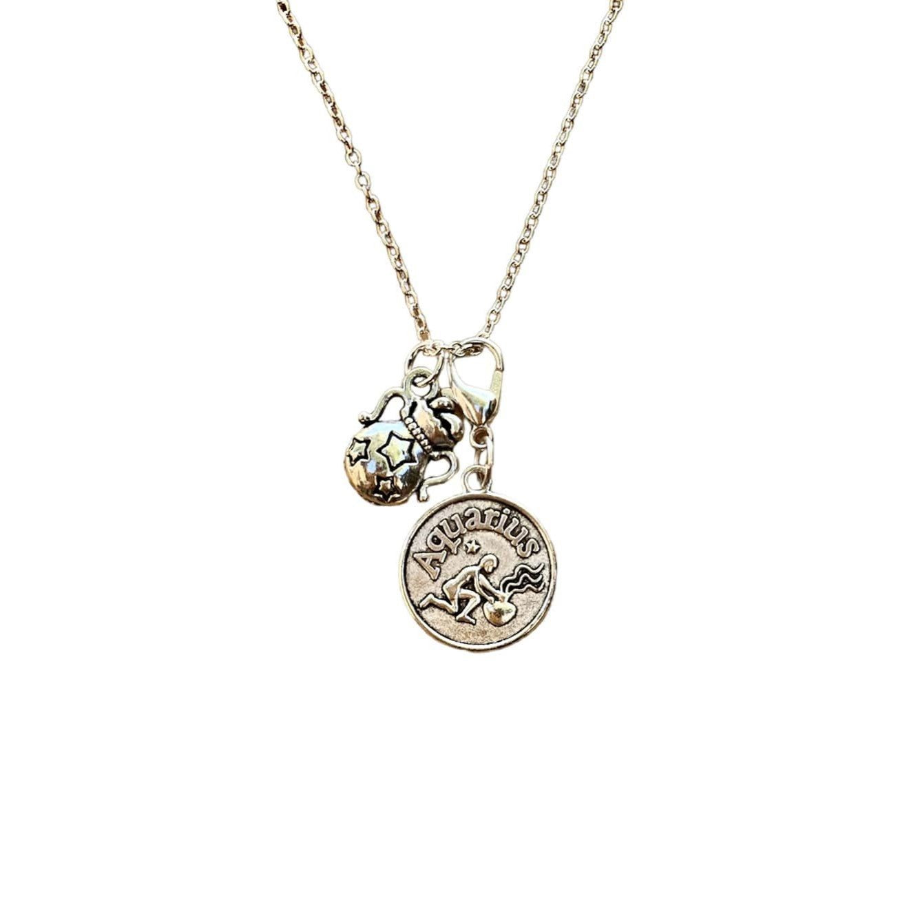 Zodiac Coin Charm with 3D Necklace