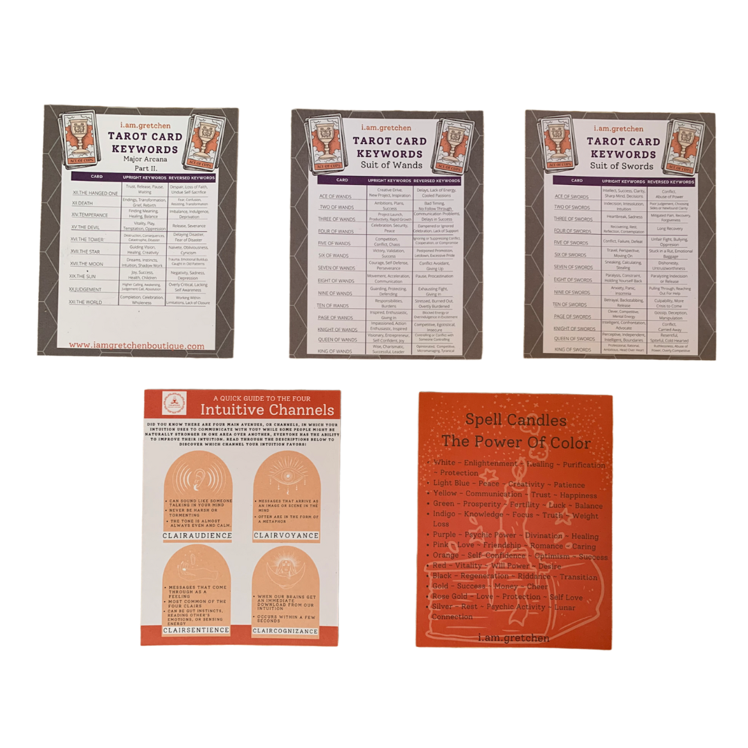 Manifestation Methods Info Cards Pack