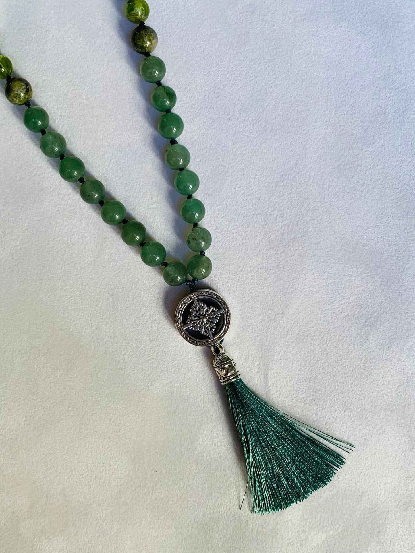 Adundantia Mala - Prosperity - Green Aventurine, Unakite, Peridot, Taiwanese Jade