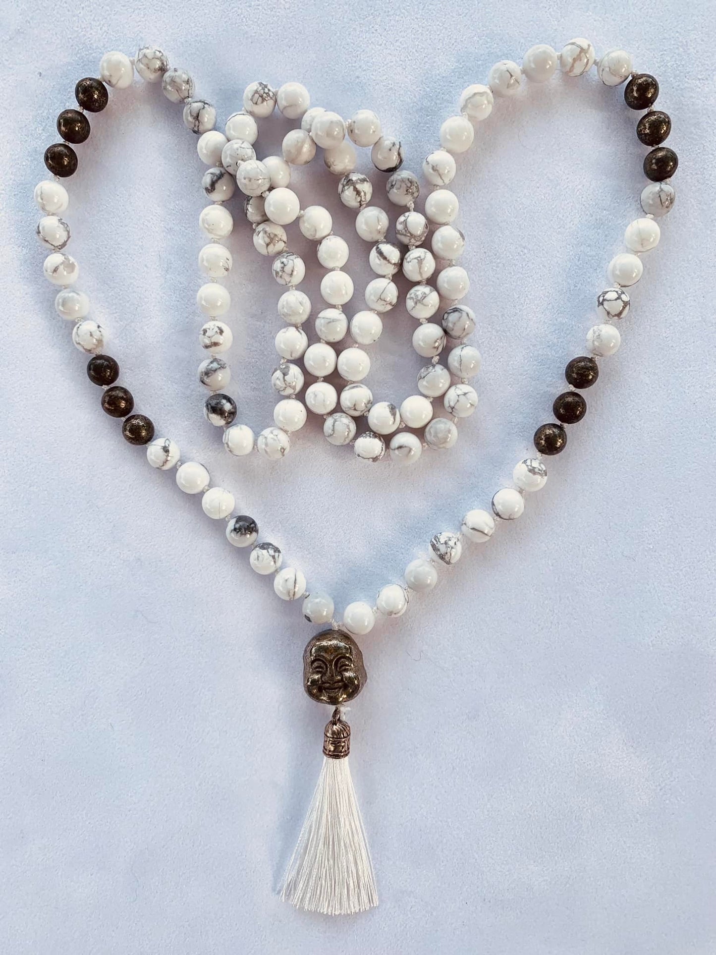 Morena Mala - Winter Stillness - White Howlite and Pyrite