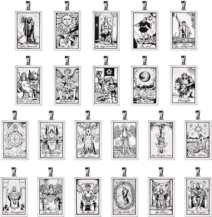 Tarot Card Necklaces - Major Arcana Cards - 8 Strength through 11 Justice