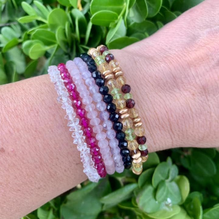 Healing Crystal bracelets minimalist stackable