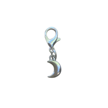 Classic Moon Charm symbolizing intuition, reflection, and guidance, for spiritual necklaces and healing crystal bracelets.