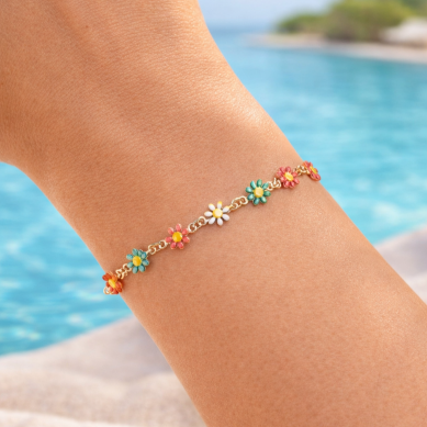 Daisy Chain Link Bracelet