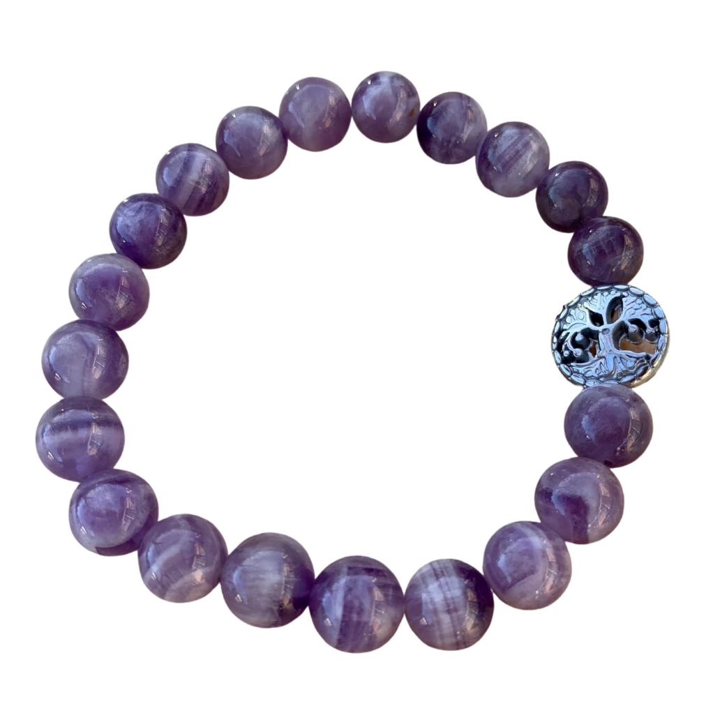 Healing Crystal Bracelets Chevron Amethyst 8mm