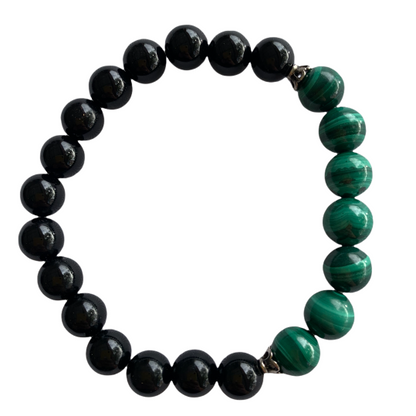 Healing Crystal Bracelets Malachite & Onyx