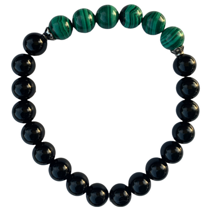 Healing Crystal Bracelets Malachite and Onyx