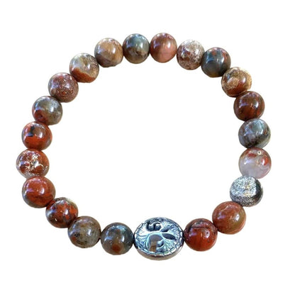 Healing Crystal Bracelets Poppy Jasper 8mm Round