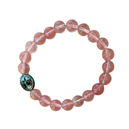 Healing Crystal Bracelets Strawberry Quartz 8mm 