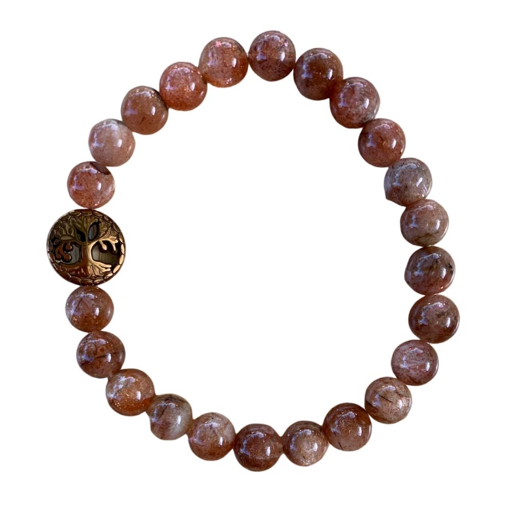 Healing Crystal Bracelets Sunstone 8 mm Round