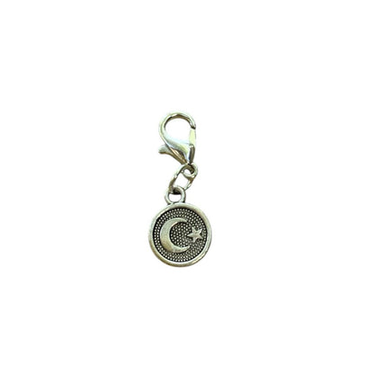 Moon and Star Coin Charm