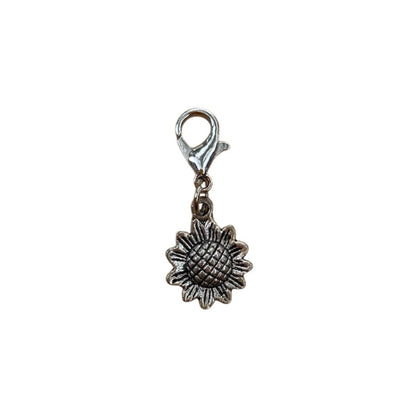 Sunflower Charm symbolizing joy, growth, and positivity, for boho necklaces and intention crystal bracelets.