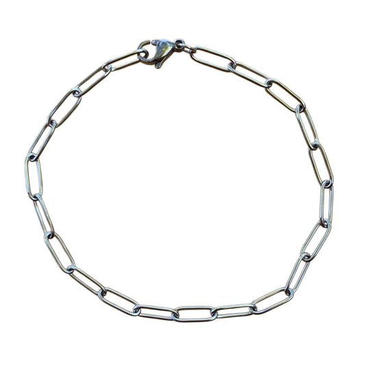 Paperclip Chain Stainless Steel Bracelet