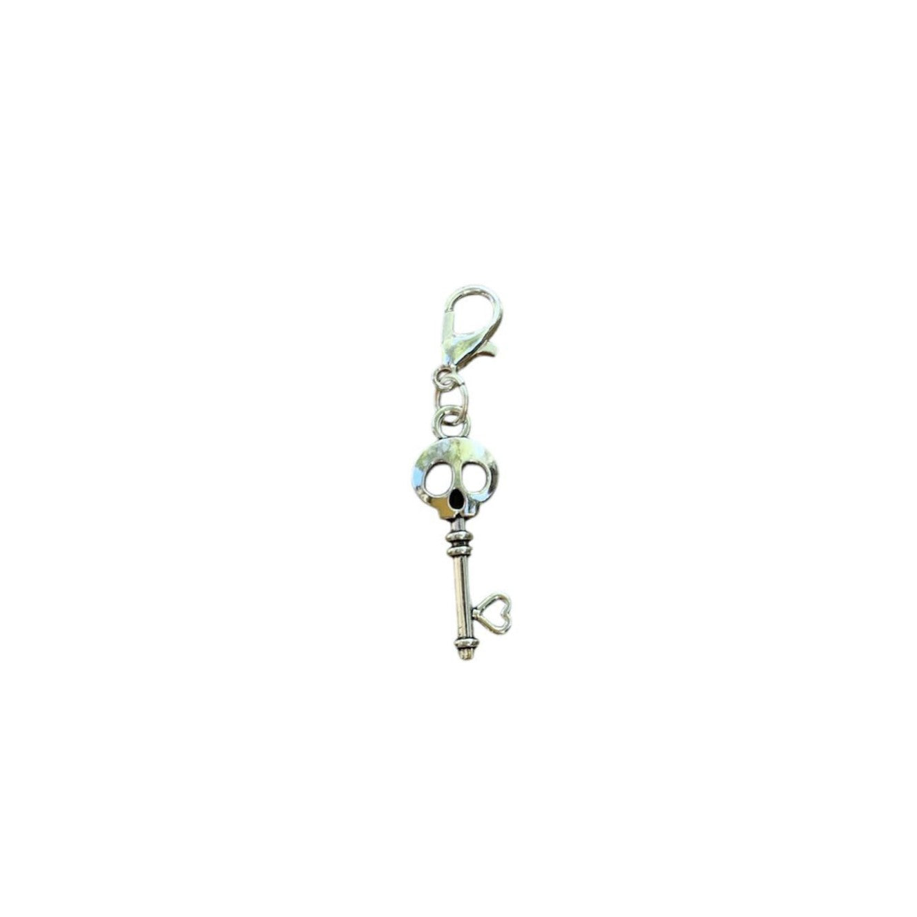 Skeleton Key Charm in Silver