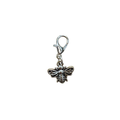 Bee Animal Guide Charm symbolizing community, persistence, and abundance, for spiritual necklaces and manifestation crystal bracelets.