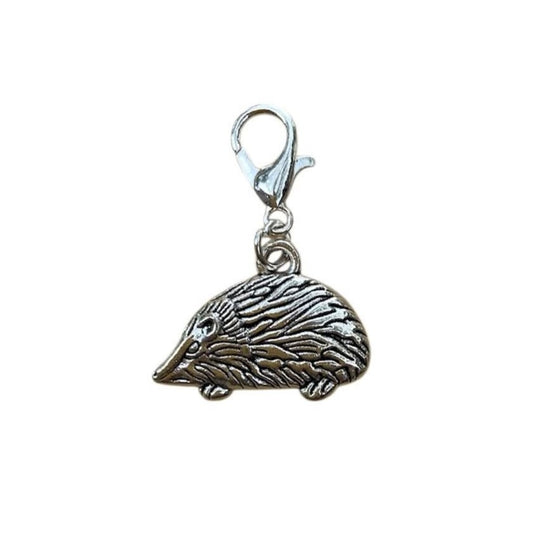 Hedgehog Animal Guide Charm symbolizing boundaries, protection, and quiet resilience, for boho necklaces and energy crystal bracelets.