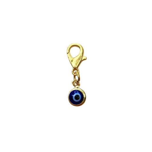 mini gold evil eye charm, blue evil eye protection jewelry, spiritual charms, amulet charm, protection jewelry supplies