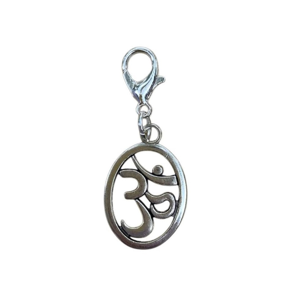 Large Openwork Ohm Charm – airy line-style Om design for boho necklaces and spiritual bracelets